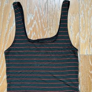 American Eagle Women's Soft & Sexy Striped Ribbed Tank Top